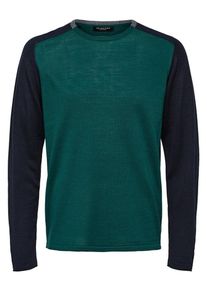 Selected Homme, Herren Pullover, Dunkelblau / Dunkelgrün