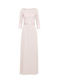Swing, Damen Abendkleid mit Spitzentop, Puder