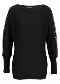 Melrose, Damen Strickpullover, Schwarz
