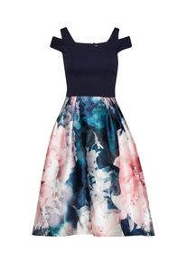 Coast, Damen Jacquardkleid, Nachtblau / Mischfarben