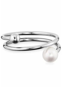 CAI Caï, Damen Perlenring 'love, pearl twist, C7343R/90/46', Silber