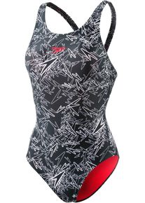 Speedo, Damen Schwimmanzug 'Boom Allover Muscleback', Schwarz / Weiß