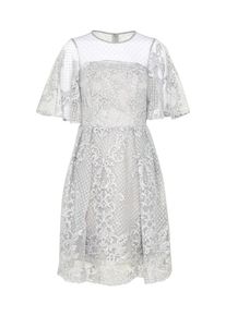 True Decadence, Damen Elegantes Cocktailkleid, Grau