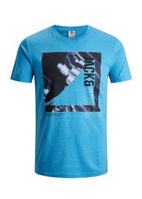Jack & Jones JACK & JONES, Herren T-Shirt, Kobaltblau / Neonblau / Wei&szlig;