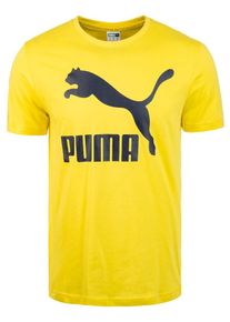Puma, Damen T-Shirt 'Classics', Gelb / Schwarz