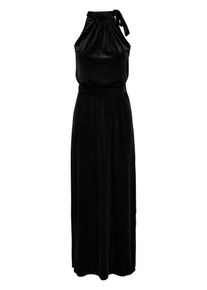 Only, Damen Maxikleid, Schwarz / Silber
