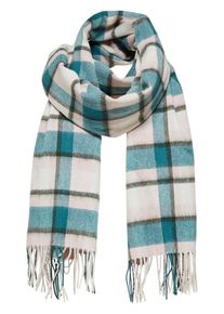 Selected Femme, Damen Schal, Beige / Hellblau / Schwarzmeliert