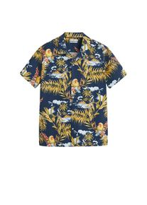 Mango Man, Herren Hemd 'Duna', Navy / Senf