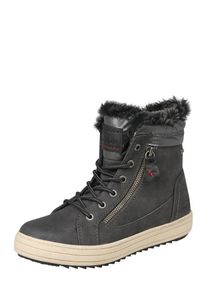 Tom Tailor, Damen Snowboots, Dunkelgrau / Wollwei&szlig;