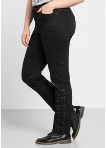 sheego Denim, Damen Stretch-Jeans, Schwarz