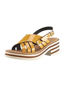 Heine, Damen Sandalette, Honig