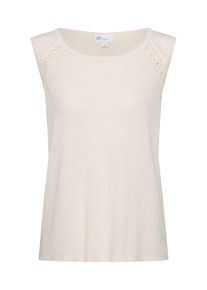 GAP, Damen Top 'SH SL LINEN LACE', Beige