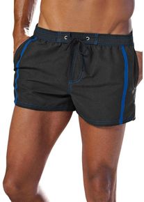 Buffalo, Herren Badeshorts, Blau / Schwarz