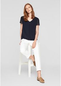 s.Oliver BLACK LABEL, Damen Chiffonbluse, Nachtblau
