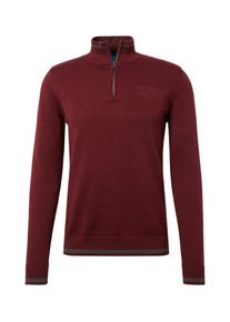 Tom Tailor, Herren Pullover, Pastellgr&uuml;n / Burgunder