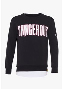 PLUS EIGHTEEN, Herren Sweatshirt, Hellrot / Schwarz