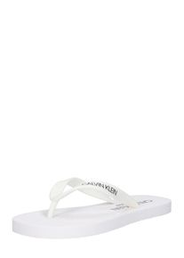 Calvin Klein, Damen Zehentrenner 'FF SANDALS', Weiß