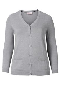 sheego Casual, Damen Cardigan, Grau
