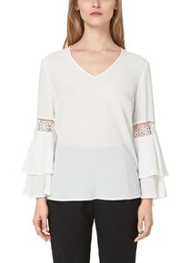 s.Oliver BLACK LABEL, Damen Bluse, Wei&szlig;