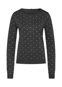 Véro Moda VERO MODA, Damen Shirt 'GLORY MISA', Dunkelgrau / Weiß