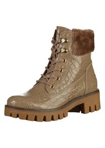 Tamaris, Damen Schnürstiefelette mit Blockabsatz, Braun