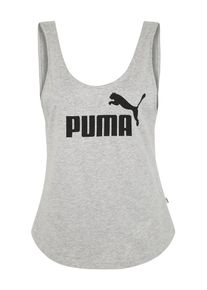 Puma, Damen Shirt 'ESS Logo Tank', Hellgrau / Schwarz