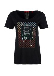 s.Oliver RED LABEL, Damen Artwork-Shirt, Schwarz