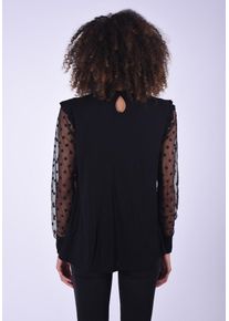 Kaporal5 Kaporal, Damen Freizeitbluse Grym mit femininen Spitzen-Ärmeln, Schwarz