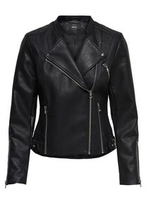 Only, Damen Biker Jacke, Schwarz