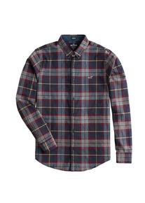 Hollister, Herren Hemd 'POPLIN', Navy / Gelb / Burgunder