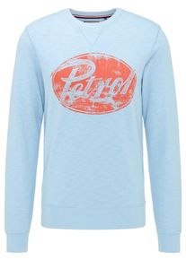 PETROL INDUSTRIES, Herren Sweater, Hellblau / Orangerot