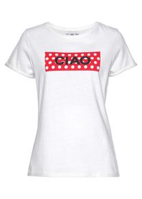 AJC, Damen T-Shirt, Hellrot / Schwarz / Weiß