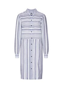 Vila, Damen Kleid 'VINAVIDA L/S SHIRT DRESS', Navy / Weiß