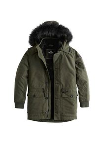 Hollister, Herren Parka 'BASIC TWILL PARKA OLIVE 1CC', Oliv