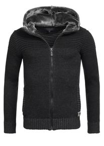 INDICODE JEANS, Herren Strickjacke 'Curitiba', Schwarz