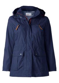 sheego Casual, Damen Parka, Nachtblau / Braun