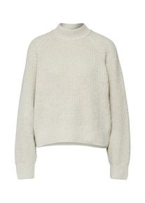 EDITED, Damen Pullover 'Karim', Grau / Khaki