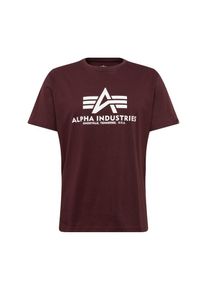 Alpha Industries, Herren Print-Shirt, Weinrot