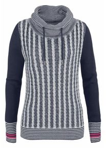 Kangaroos, Damen Stehkragenpullover, Marine / Pink / Wei&szlig;