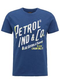 PETROL INDUSTRIES, Herren T-Shirt, Blau / Weiß