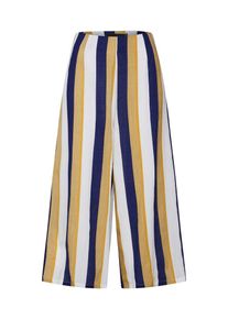 Minkpink, Damen Culotte 'STRIPEY PANT', Blau / Ocker / Weiß