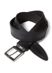 Tom Tailor, Herren Lederg&uuml;rtel, Schwarz