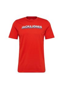 Jack & Jones JACK & JONES, Herren Shirt 'JORART', Dunkelblau / Rot / Weiß