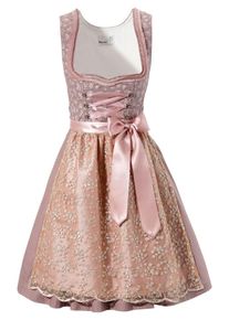 Marjo, Damen Dirndl, Flieder / Wei&szlig;