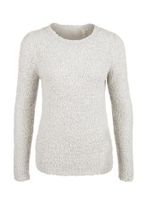 Q/S Designed By, Damen Pullover aus Boucl&eacute;-Strick, Offwhite