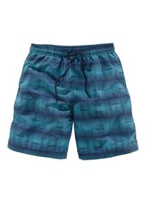 Buffalo, Herren Badeshorts kurze Form, Blau / Hellblau
