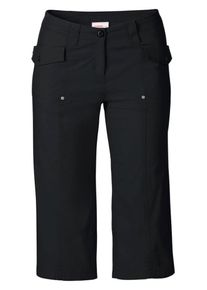sheego Casual, Damen Komfortable ¾-Stretch-Hose, Schwarz