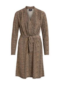 Object, Damen Kleid, Hellbraun / Schwarz
