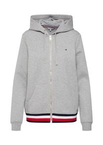 Tommy Hilfiger, Damen Sweatjacke 'HERITAGE ZIP-THROUGH HOODIE', Graumeliert
