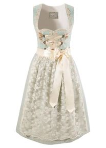 Marjo, Damen Dirndl, Beige / Hellblau